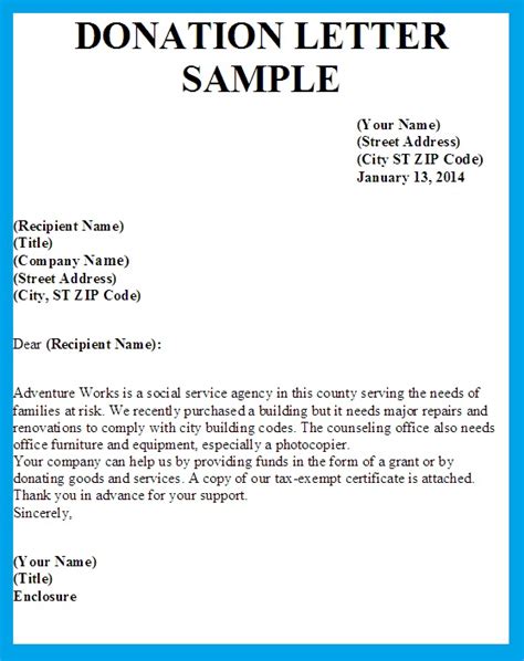 'Donations for a Sick Loved One' Sample Letters .